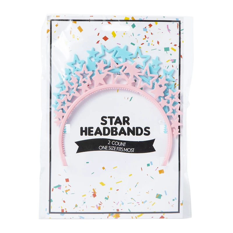 star tiara headband 2-pack
