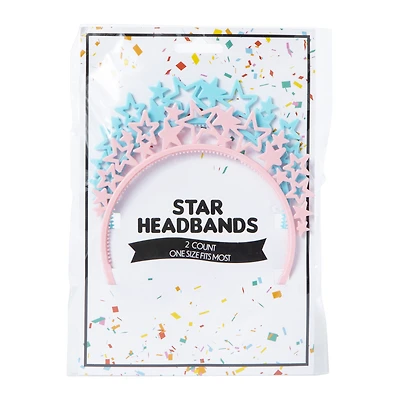 star tiara headband 2-pack