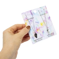 best friend heart silver necklace set, 2 necklaces