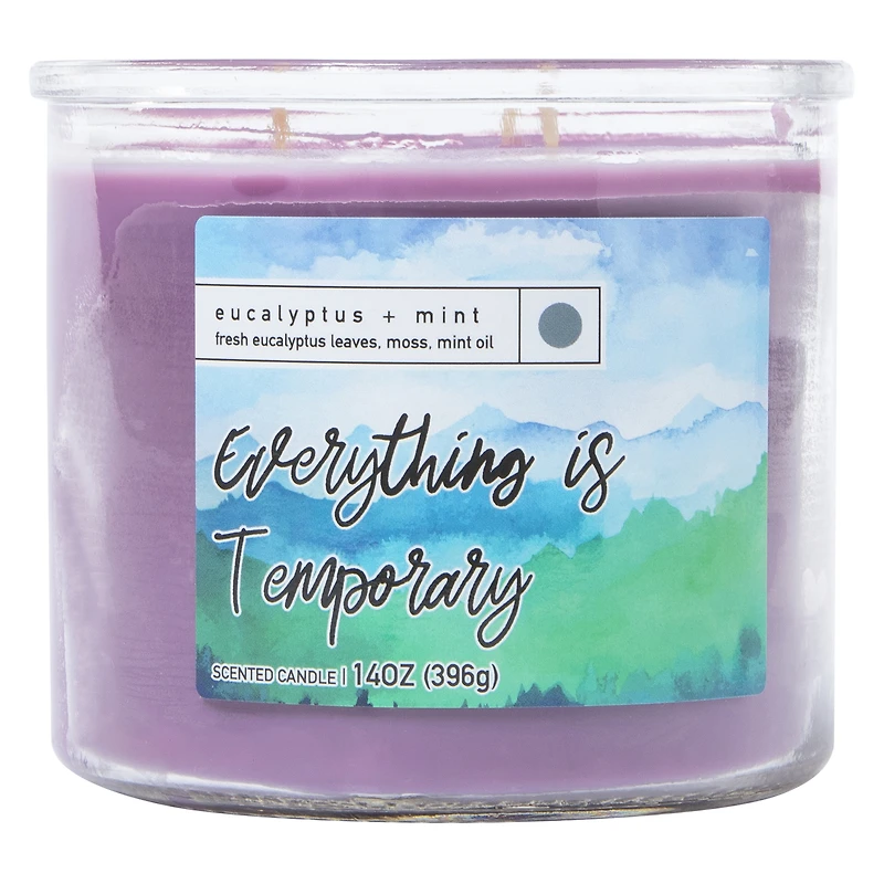 eucalyptus + mint 3-wick scented candle 14oz