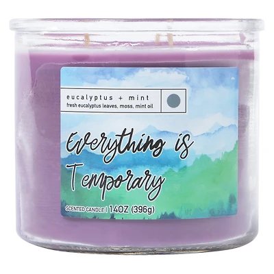 eucalyptus + mint 3-wick scented candle 14oz