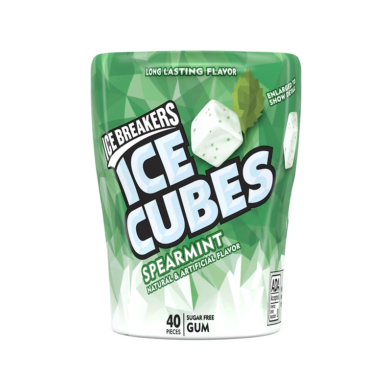 ice breakers® ice cubes sugar free gum - spearmint 40 pieces