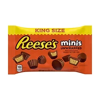 reese's® minis unwrapped peanut butter cups king size bag 2.5oz