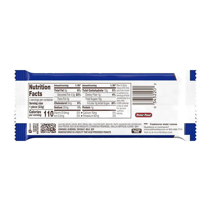 almond joy® king size candy bar 3.22oz