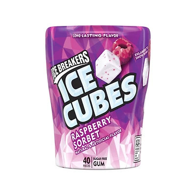 ice breakers® ice cubes sugar free gum - raspberry sorbet 40 pieces