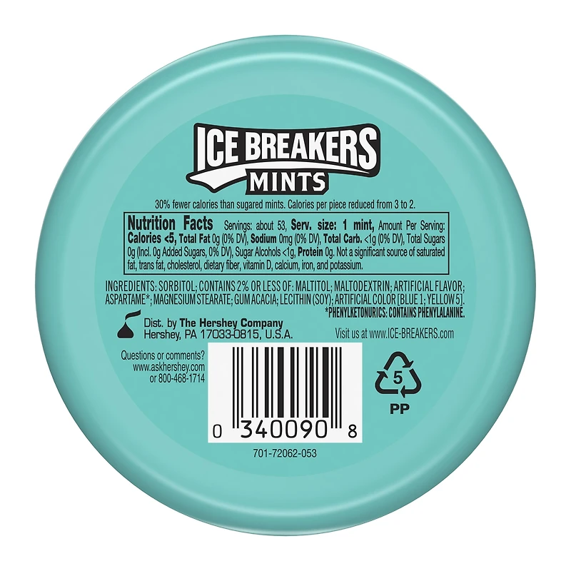 ice breakers® sugar-free mints 1.5oz