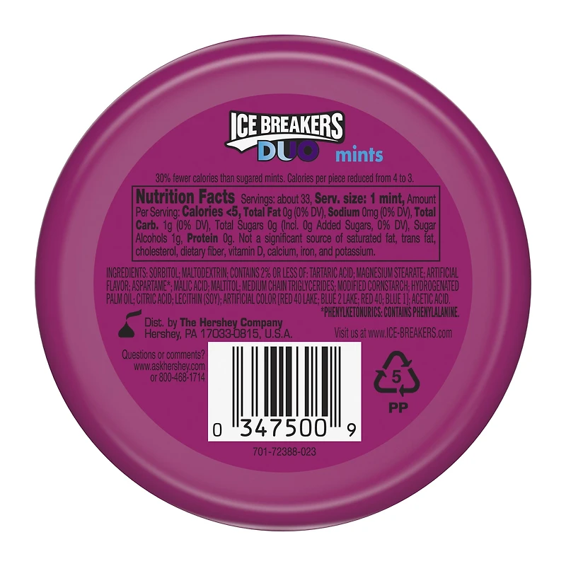 Ice Breakers® Duo Sugar-Free Mints 1.3oz - Grape