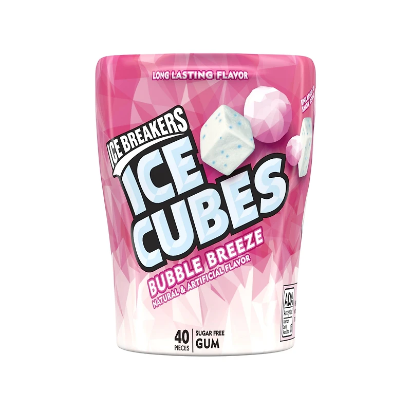 ice breakers® ice cubes sugarfree gum - bubble breeze 40 pieces