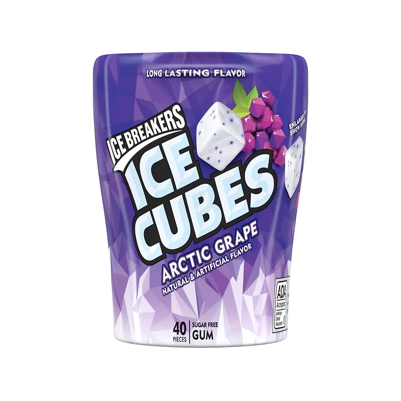 ice breakers® ice cubes sugar free gum - arctic grape 40 pieces