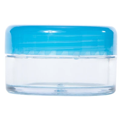 clear travel pill container jar