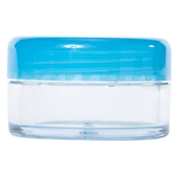 clear travel pill container jar