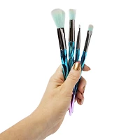 4-piece ombre makeup brush set & shaky glitter bag