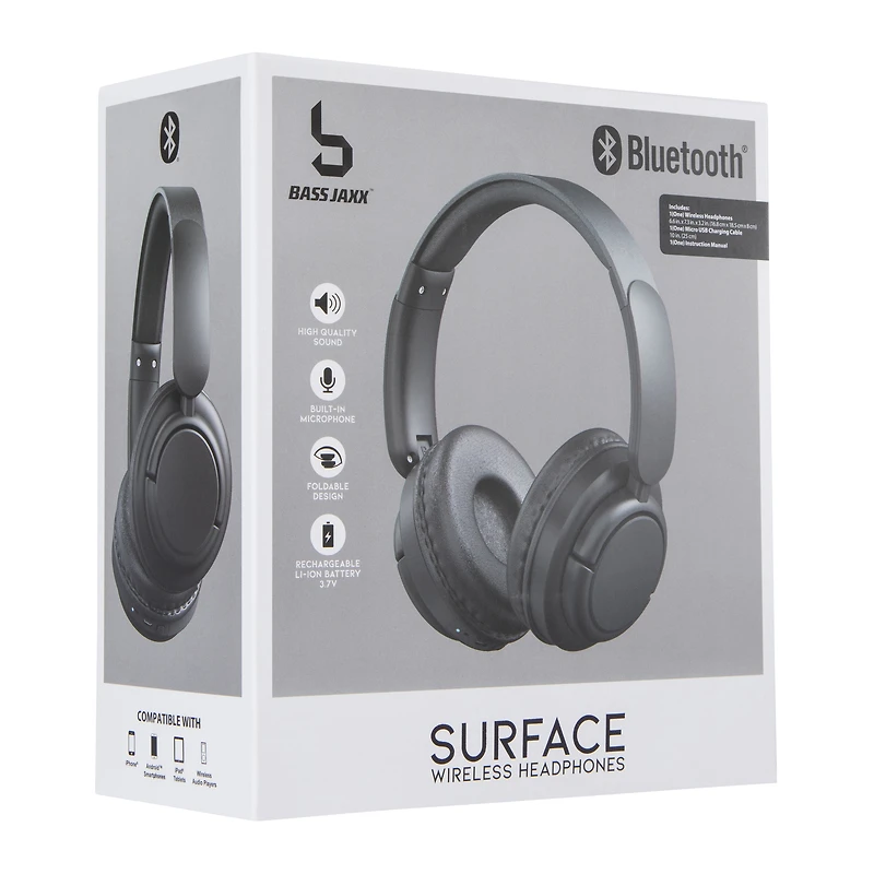 surface wireless bluetooth® headphones with mic