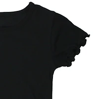 white baby tee with lettuce hem