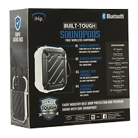 built-tough bluetooth® soundpods with charging case