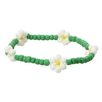 seed bead & daisy bracelet