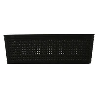 small woven plastic storage bin 7.5in x 5.3in