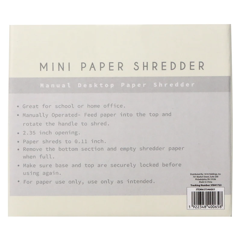 manual mini paper shredder for desktop 4.7in