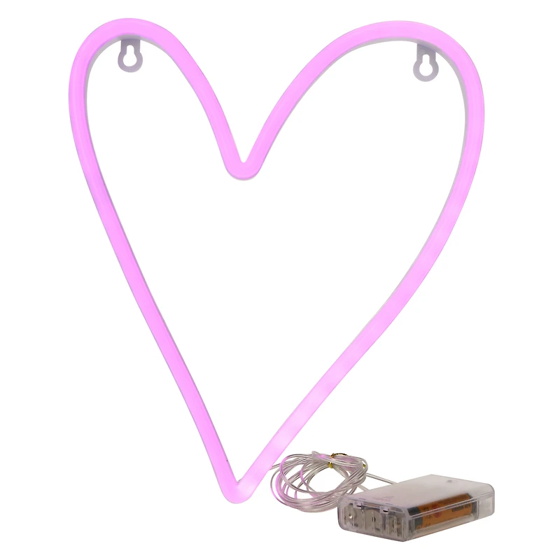 Pink Heart LED Neon Light 9.5in x 11.5in