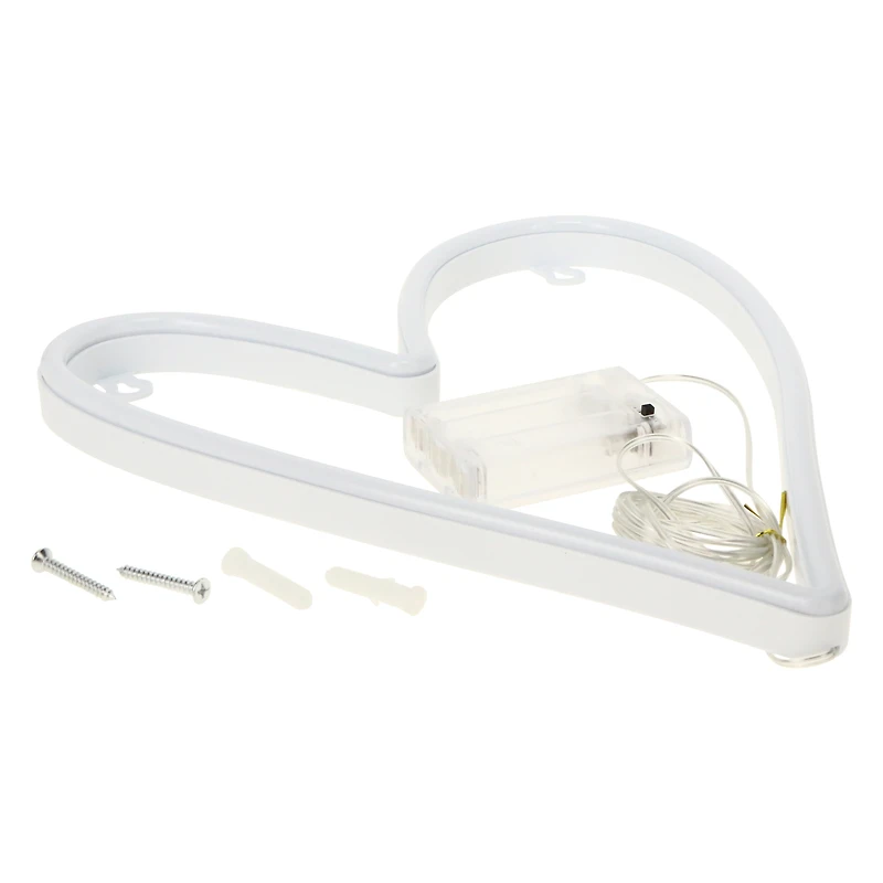 Pink Heart LED Neon Light 9.5in x 11.5in