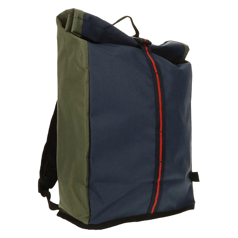 Blue Roll Top Backpack 20.8in