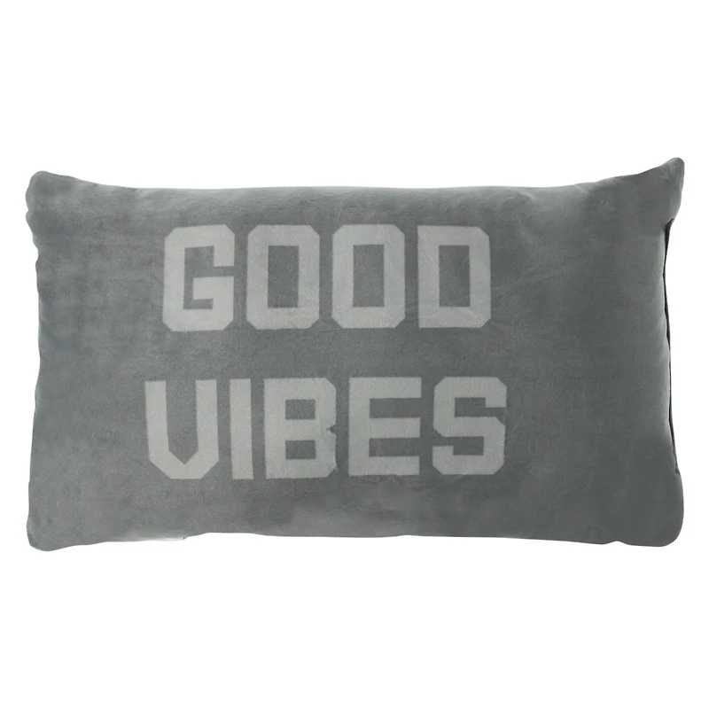 'good vibes' lumbar pillow 20in x 12in