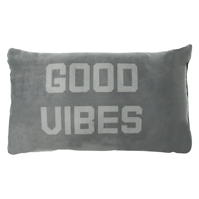 'good vibes' lumbar pillow 20in x 12in