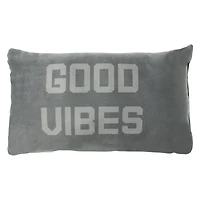 'good vibes' lumbar pillow 20in x 12in