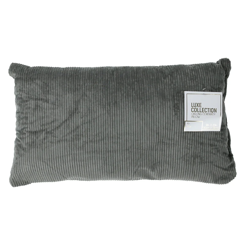 corduroy body pillow 20in x 12in