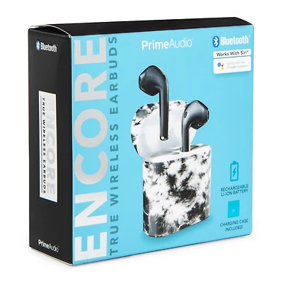 bluetooth® earbuds with mic & printed case