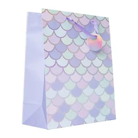 large mermaid birthday gift bag 10in x 12in
