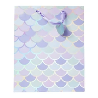 large mermaid birthday gift bag 10in x 12in