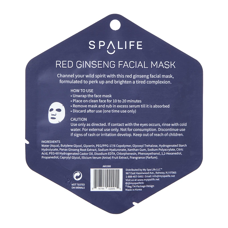 energize red ginseng facial sheet mask
