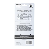 dog harness & 4ft leash set - medium