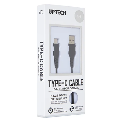4ft antimicrobial USB Type-C cable