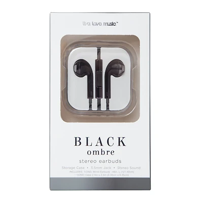 metallic ombre wired stereo earbuds