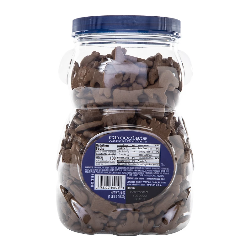 stauffer biscuit co. chocolate animal crackers 24oz