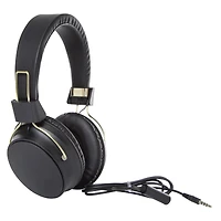 acoustic wired stereo headphones w/ microphone