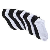 mens sport ankle socks, black & white 10-pack