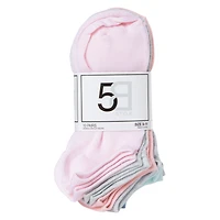 ladies pastel low-cut socks 10-pack