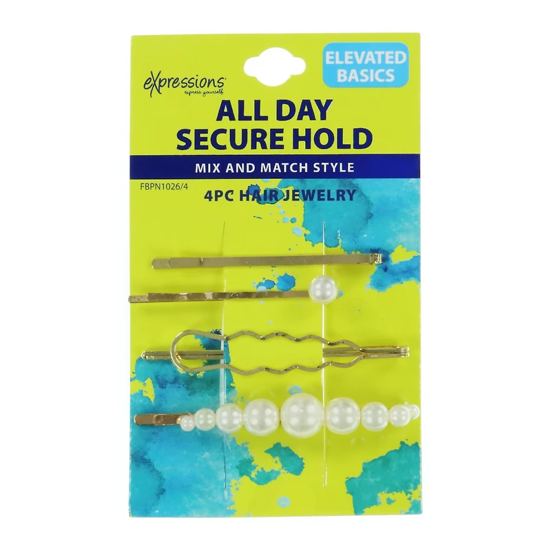 hair jewelry bobby pins 4-pack