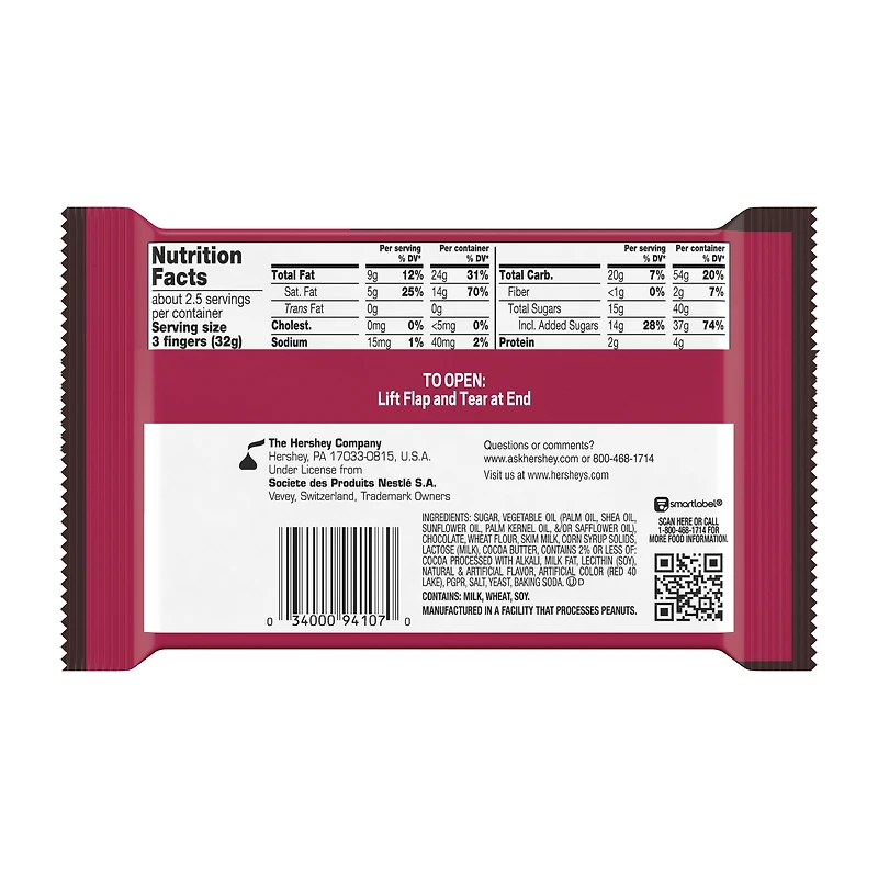 kit kat® duos strawberry + dark chocolate king size candy bar 3oz