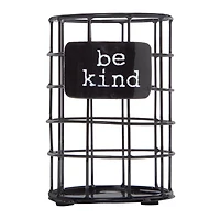 'be kind' wire makeup brush holder 3.5 x 5in