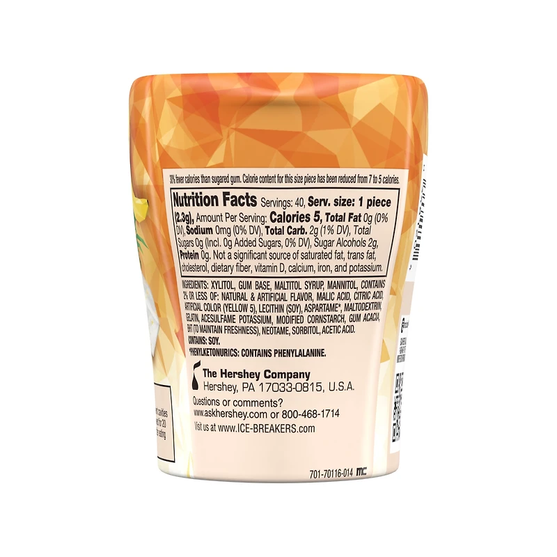 ice breakers ice cubes tropical freeze sugar free gum 40 pieces