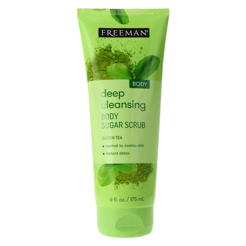 freeman® deep cleansing green tea body sugar scrub 6oz