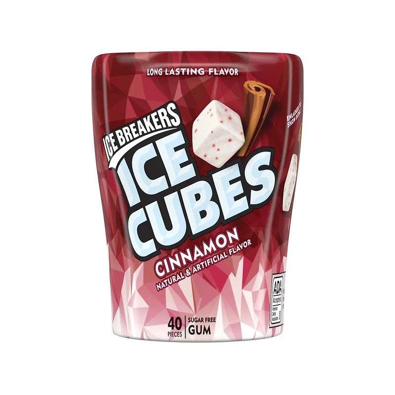 ice breakers ice cubes cinnamon sugar free gum 40 pieces
