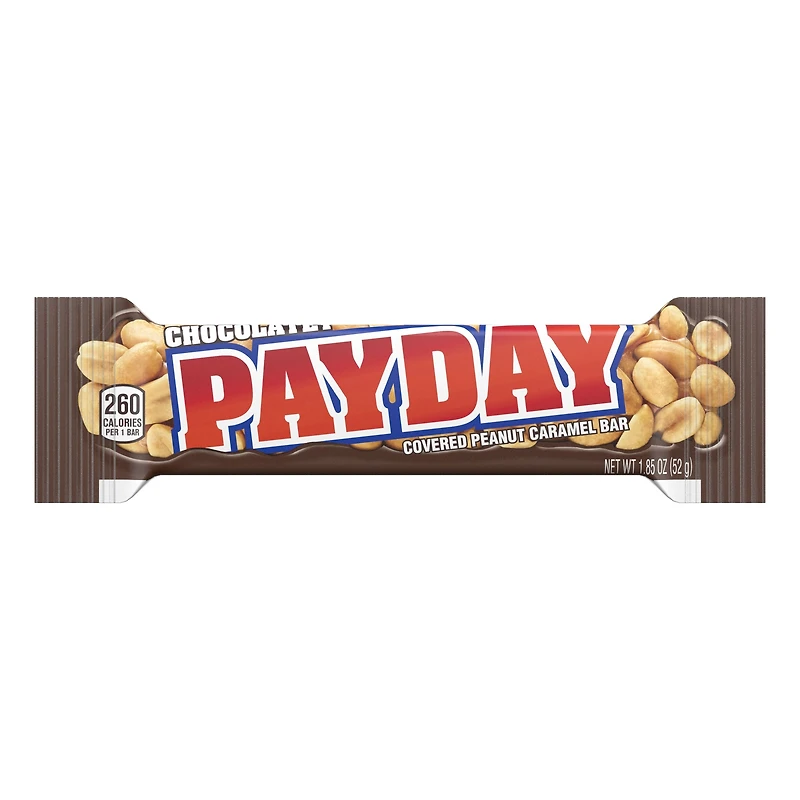 payday chocolatey covered peanut & caramel candy bar
