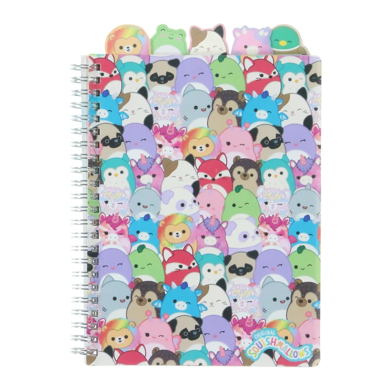 squishmallows™ leopard print tab journal 8in x 6in