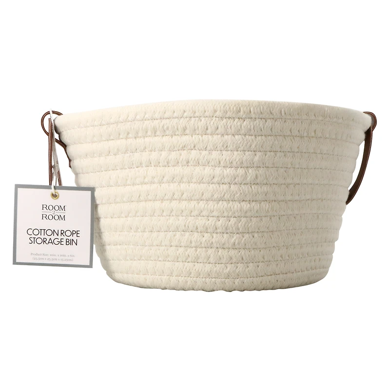 coiled rope storage basket 10in