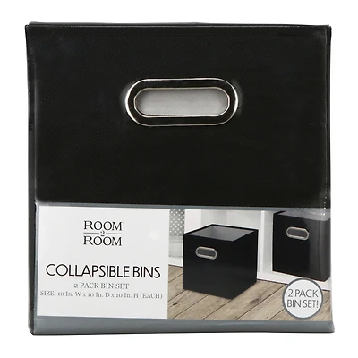 2-pack collapsible storage bins 10in x